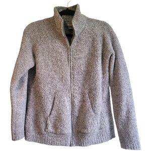 Natural Reflections Gray Zip Up Sweater Jacket Size Medium